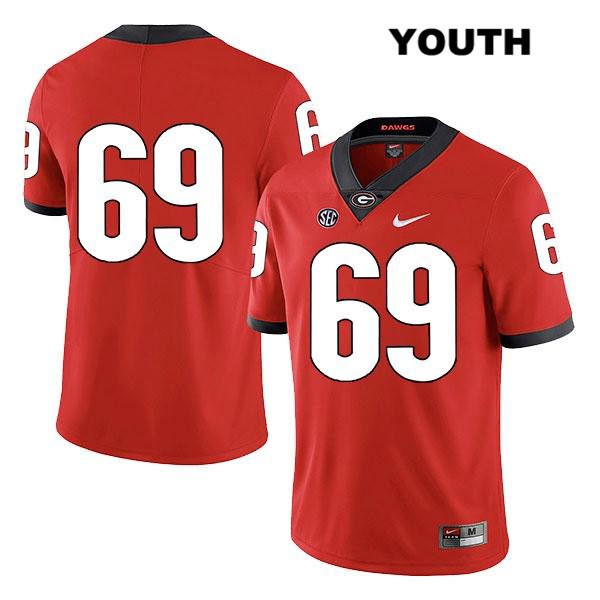 Georgia Bulldogs Youth Jamaree Salyer #69 NCAA No Name Legend Authentic Red Nike Stitched College Football Jersey UZJ1356BA
